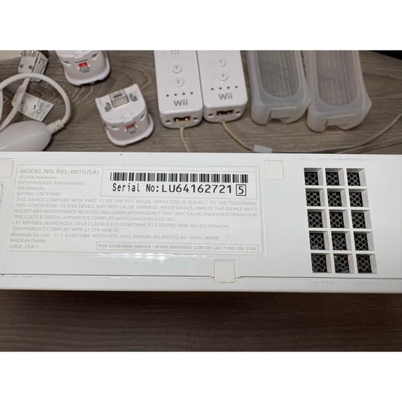 Nintendo Wii Model RVL-001 Video Game Console Lot TESTED- Works Great - Picture 7 of 7